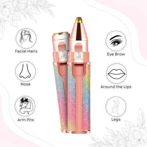 2-in-1 Rechargeable Facial Hair Remover & Eyebrow Trimmer | Smooth & Precise Hair Removal ✨ My Store