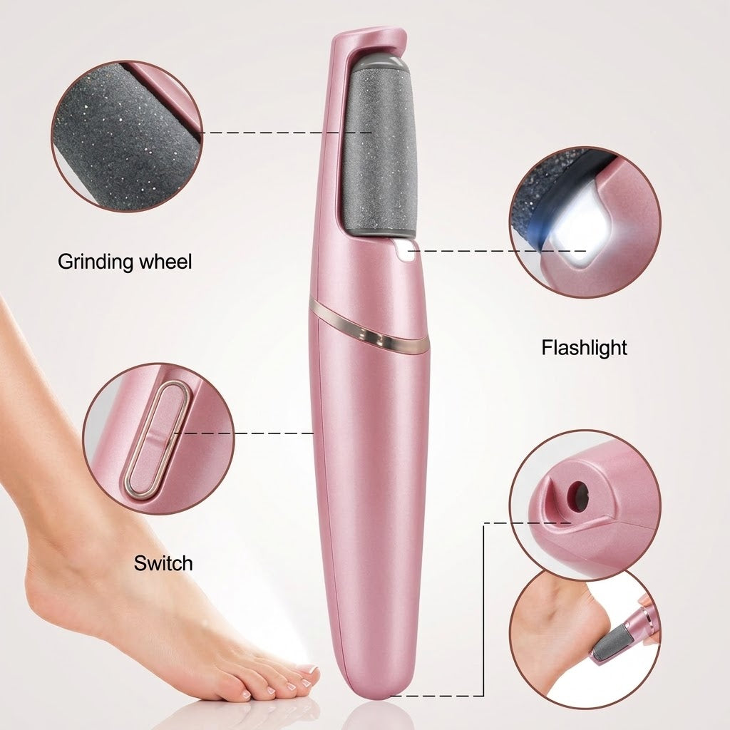 Electric Callus Remover for Feet – Rechargeable Pedicure Kit | Foot Scrubber for Dry, Dead & Cracked Skin ✨ Shinelle